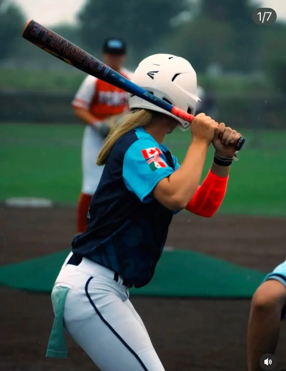 Finleigh Kane in the batter’s box for the California Waves